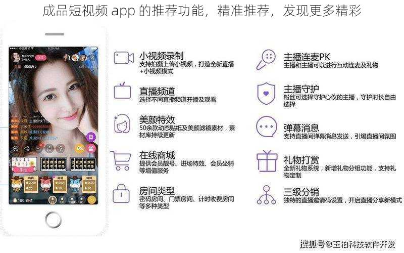 成品短视频 app 的推荐功能，精准推荐，发现更多精彩