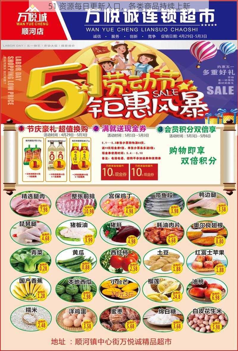 51 资源每日更新入口，各类商品持续上新